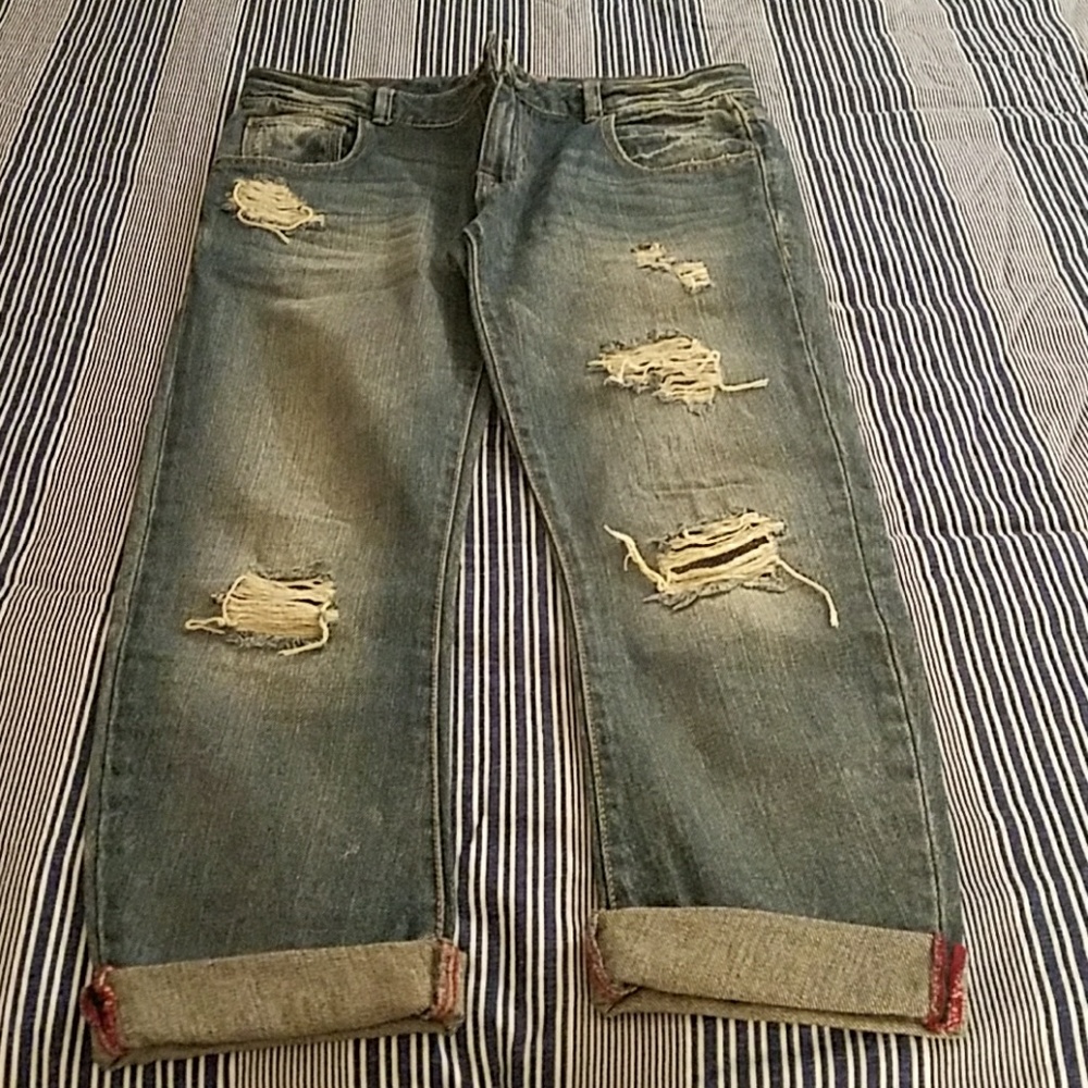 Distressed jeans